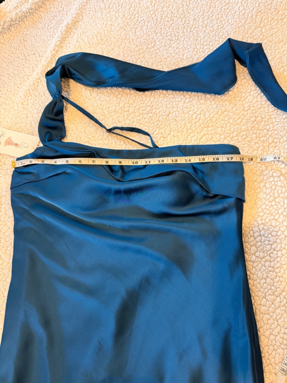 Elegant Teal One-Shoulder Column Gown NWT Size 10 | Formal Evening Dress - Picture 2 of 5
